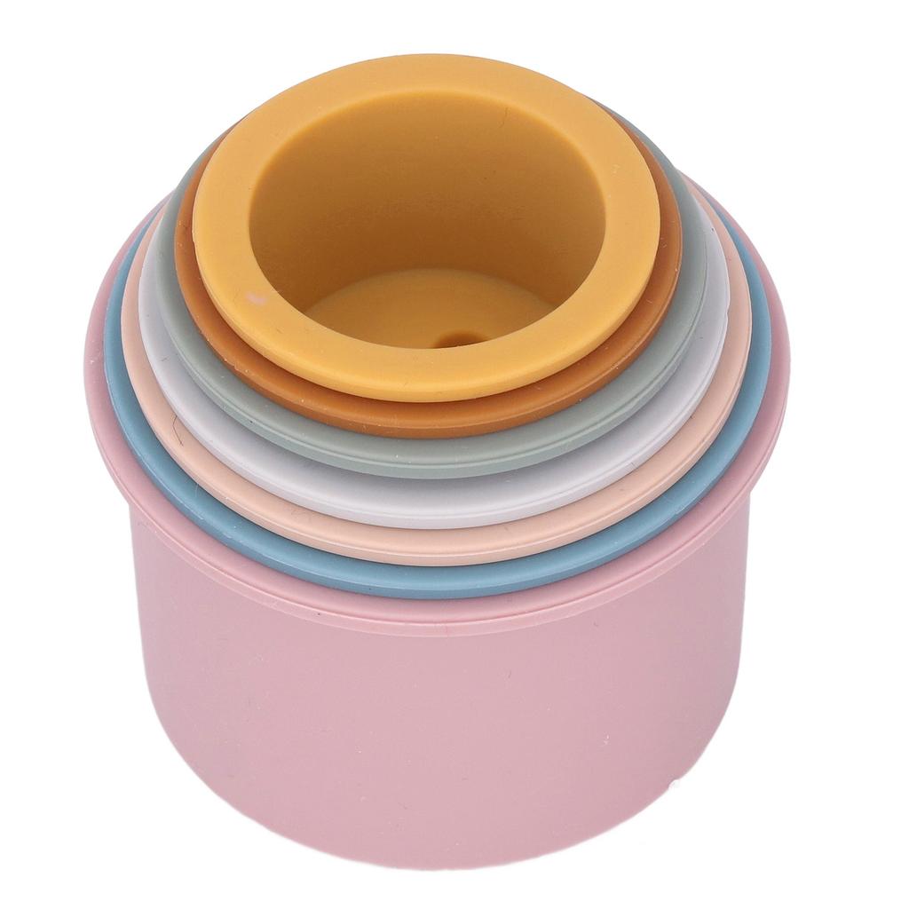 7 Pcs Stacking Cups Animal Silicone Colored Children s Stacking Cup Toys Baby Splashing Bath Toys