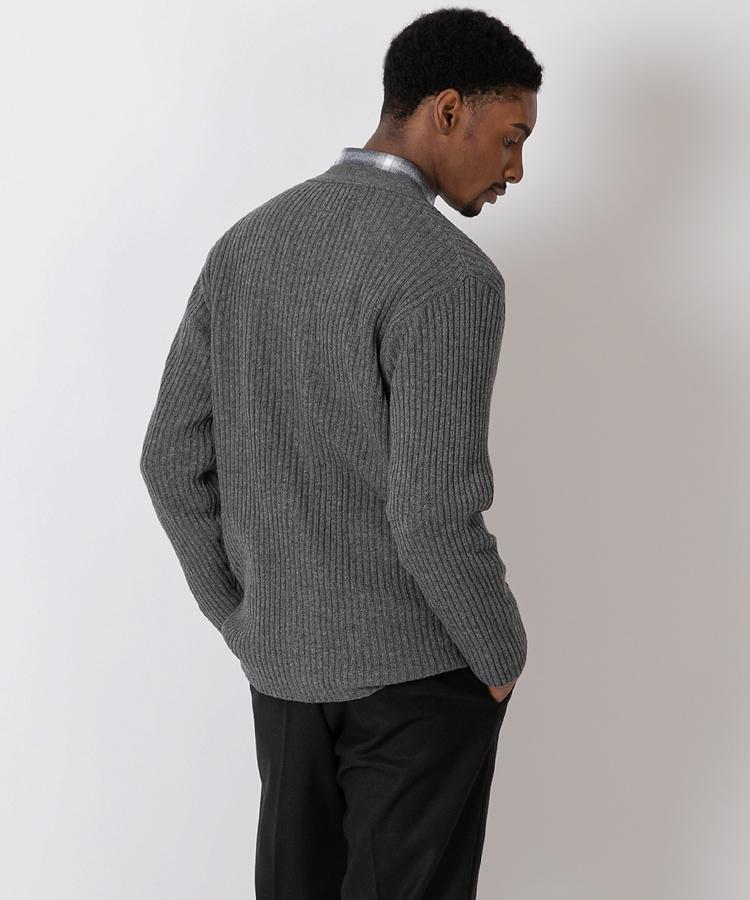 Strike Wool Cardigan (Dark Grey)