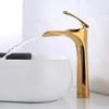 Bathroom Waterfall Basin Sink Faucets Hot Cold Tap Deck Mounted Water Mixer Crane Antique Bronze Chrome White Black Gold