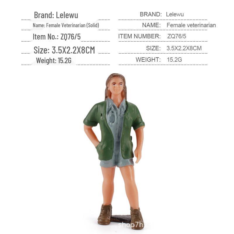 Cross-Border Farm Scene Worker Doll: Female Farmer with Shovel Ornament for Model Landscaping