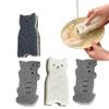 Cat Scrub Sponges 4x Cute Scrub Sponges For Pots Multifunctional Household Dishwashing Tools Reusable Dishwashing Cloth Scrubber