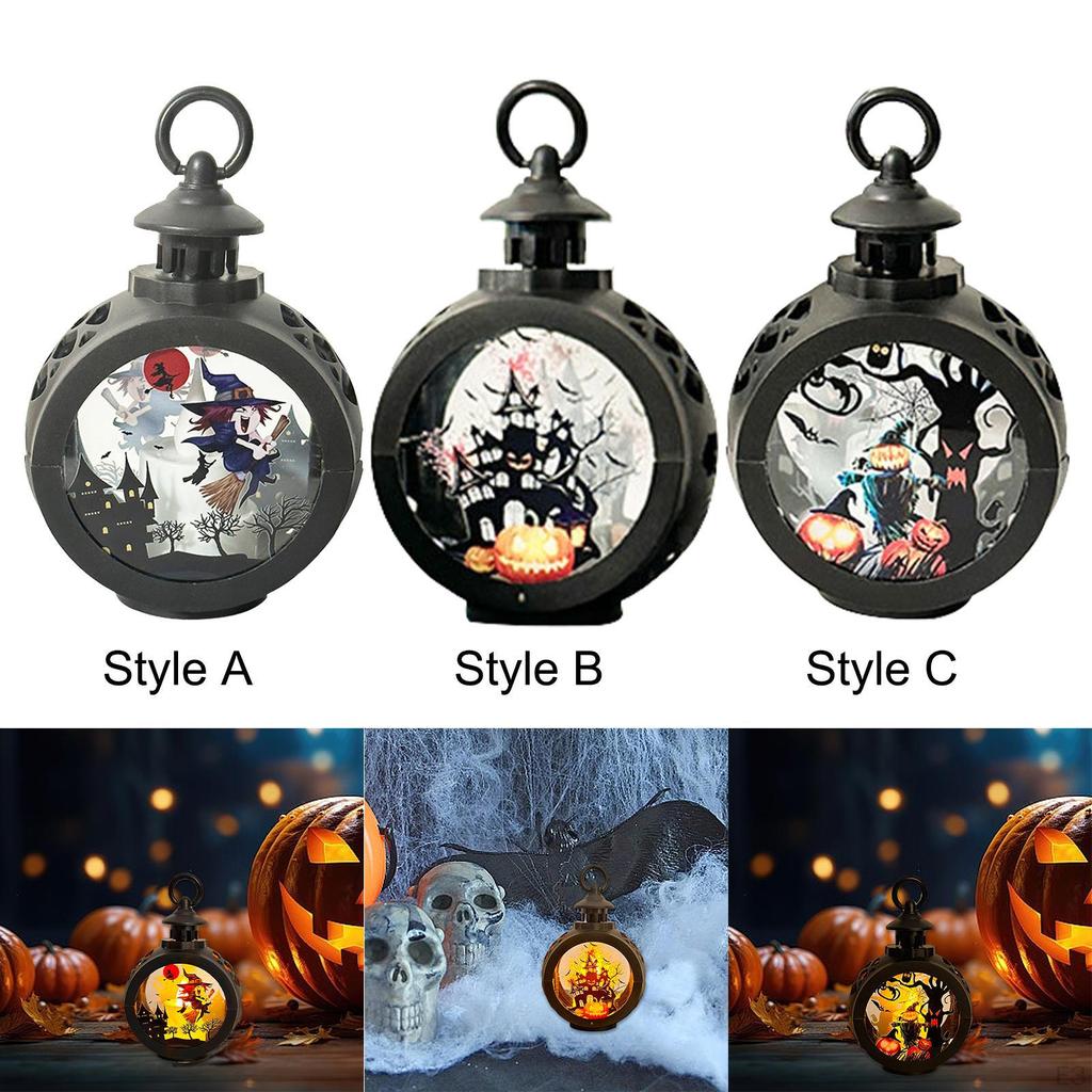 Halloween Lantern Adornment Adorable Decoration LED Candle Lights for Balcony Fireplace