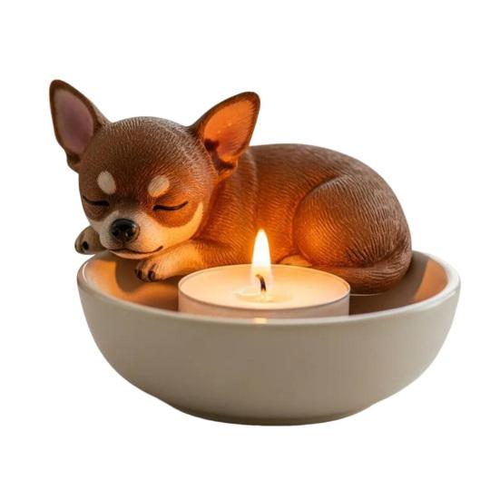 Ručně malovaný svícen pro štěně votivní svícen na čajovou svíčku stojan dekorace obývací pokoj koupelna svícen stolní ozdoba středový prvek