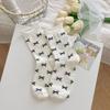 Women's Summer Thin Polka Dot Bow Ballet Wind Drum Pile Cotton Socks