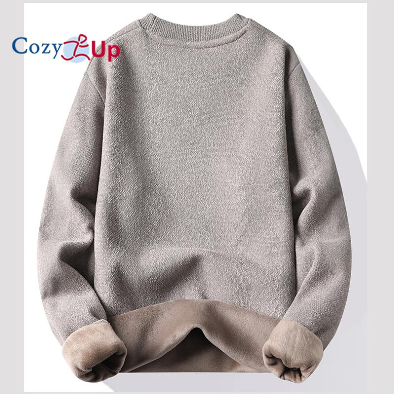 Cozy Up Men's Plush and Thickened Printed Outside Warm Sweater
