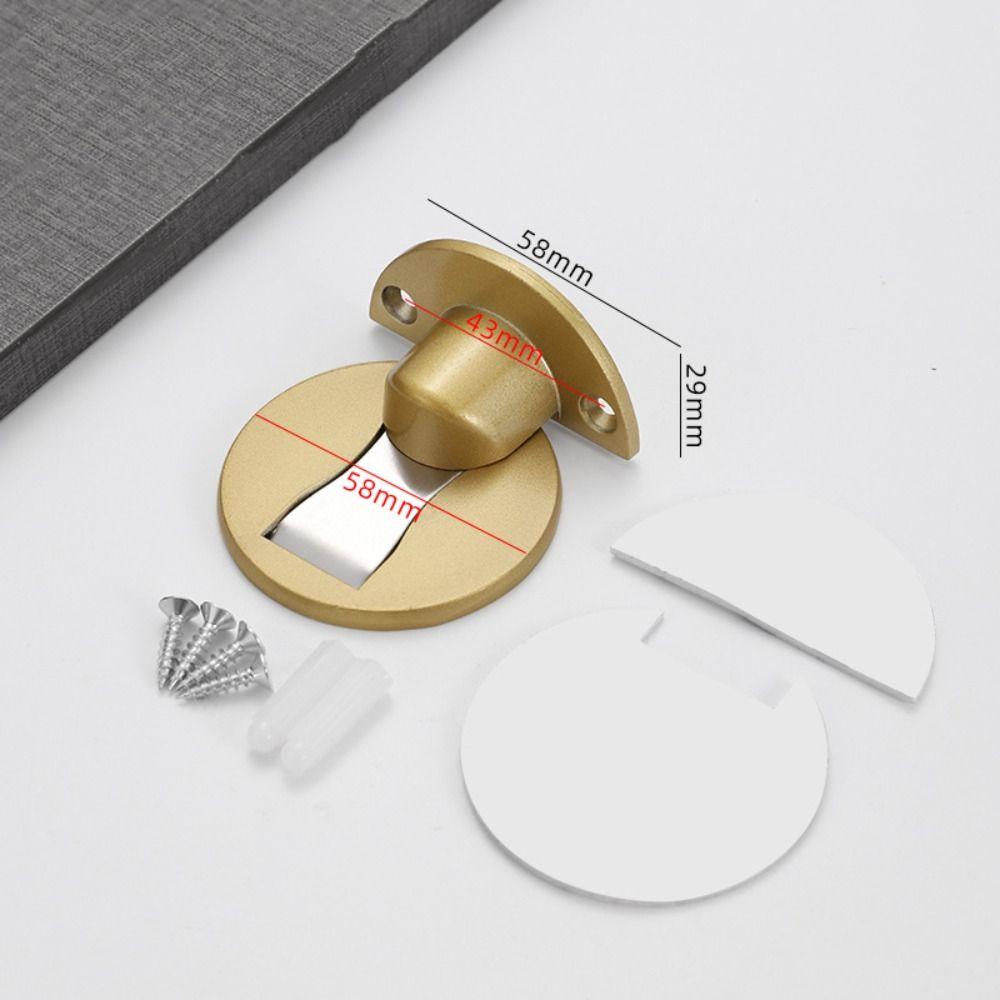 Zinc Zinc Zinc Alloy Adjustable Door Stop No Drilling Invisible Door Stop Durable Floor Door Stop Office