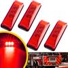 4pcs 3LED Side Marker Clearance Light Lights for Jeep Truck Trailer RV Red 4"