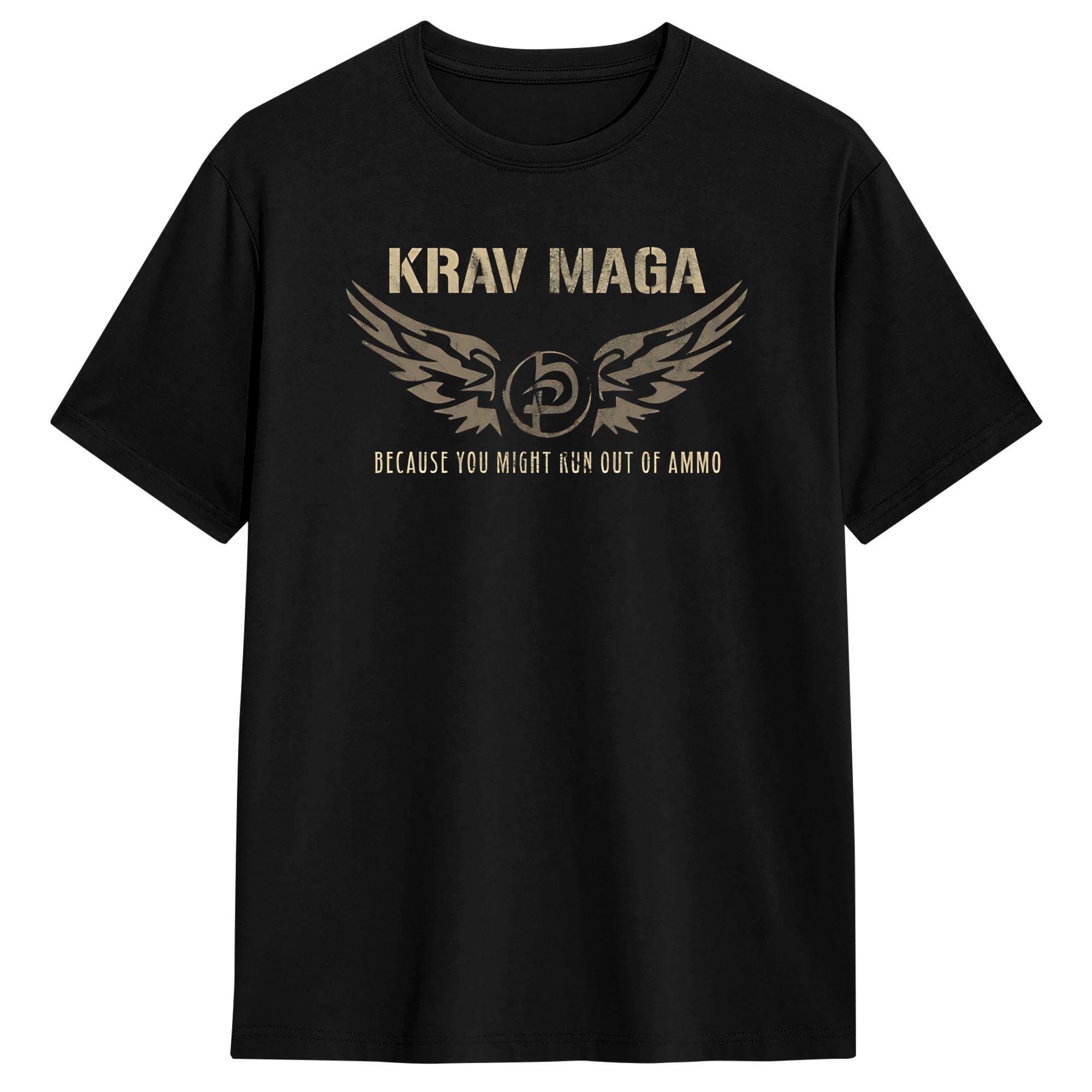 

Krav Maga Self Defense Martial Arts From Israel T Shirts for Men Pure Cotton T-Shirts Round Collar Tees Short Sleeve Clothes S разноцветный