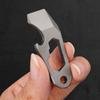Key Holder Tool for Packages and Drink Bottles with a Single Metal Body and Carry Hole for Everyday Use on Key Hardware, a Pack, or a Belt
