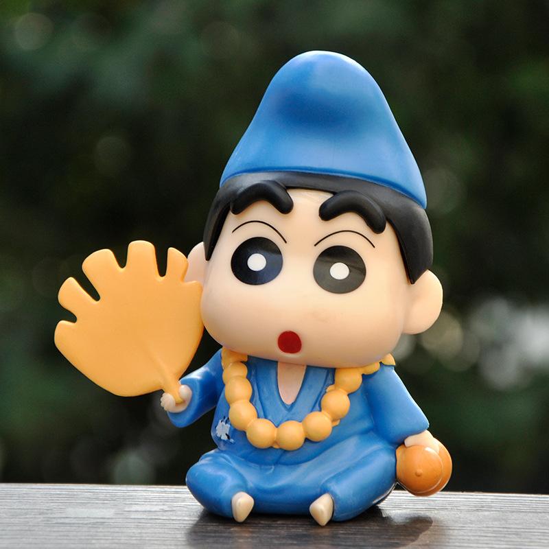 Anime crayon small new peripheral figure model, creative COS Buddha zombie desktop car ornament children's gift