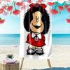 Mafalda Print Beach Towel, Large Soft Quick Dry Towel for Beach Camping Swimming