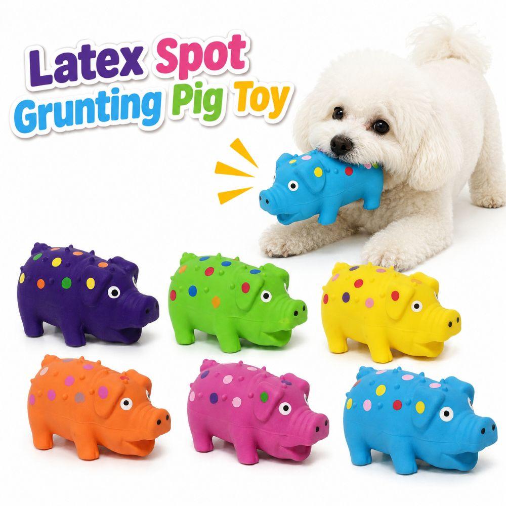 Weiches Latex-Punkt-Grunzschwein-Spielzeug Interaktives Hundekau-Spielzeug Für Kleine Mittlere Große Hunde