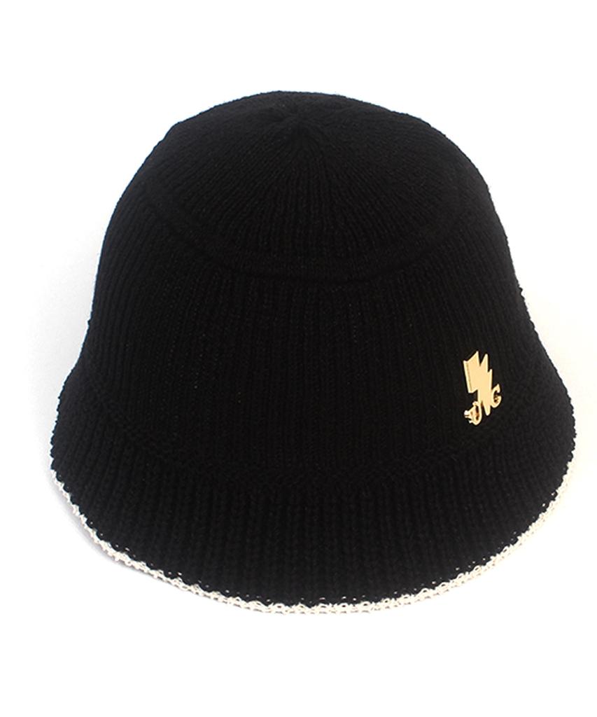 Yunibeosyeolkemiseuteuli Summer Edge Black Knit Bucket Hat