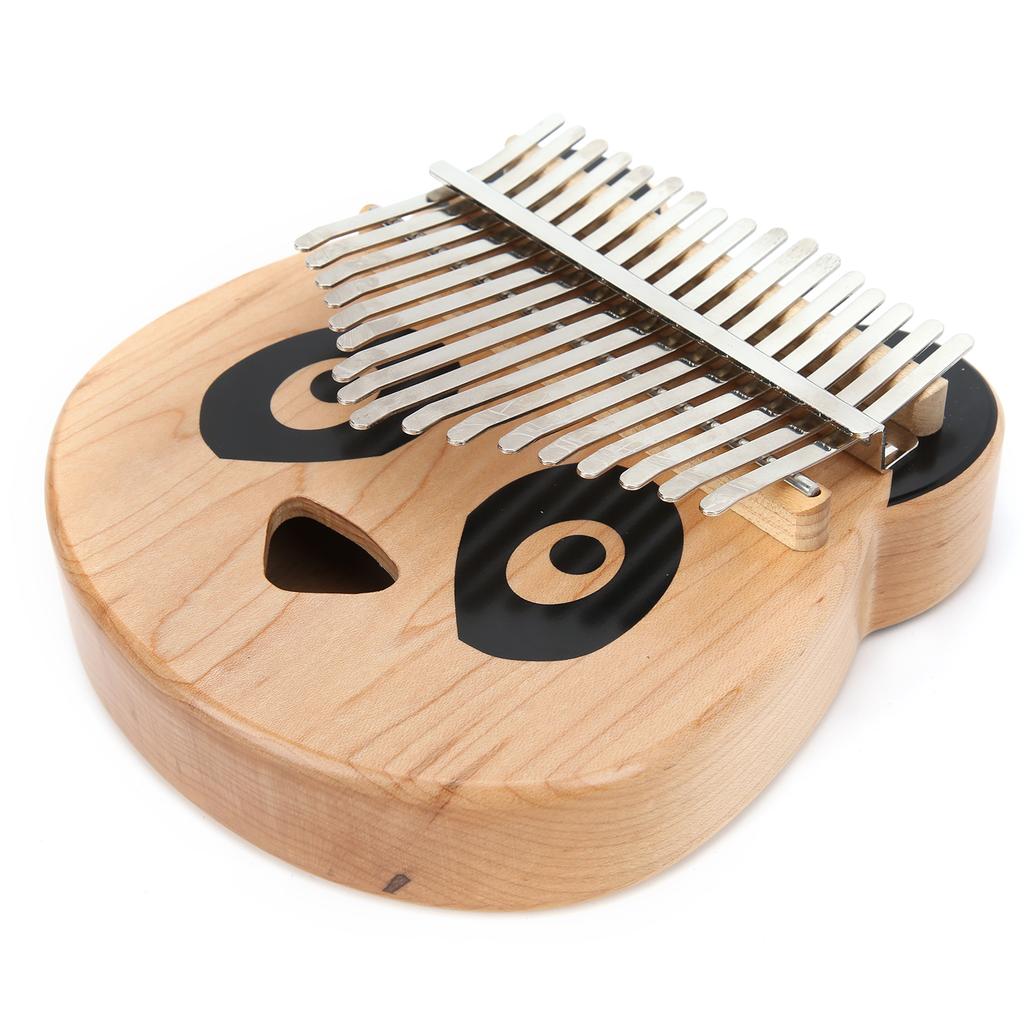 Kalimba Thumb Piano Maple Panda Music Instrument with Sticker for Children Beginner M‑7