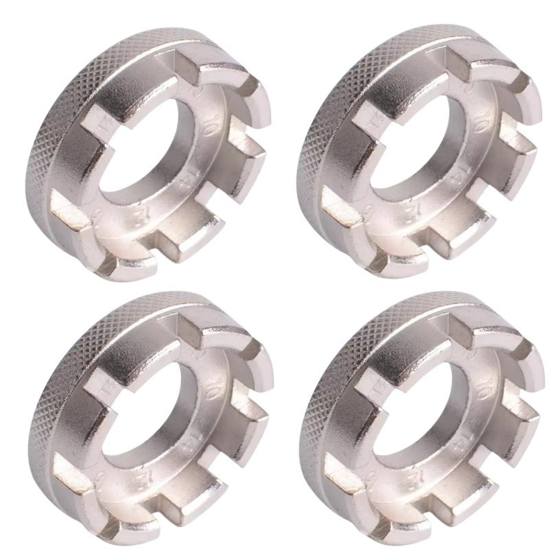 Bike Wheel Rim Wrench Mini Adjuster Spanner 8 Way Groove Bicycle Spoke Tension Wrench Bike Demolition Axis Repair Tools