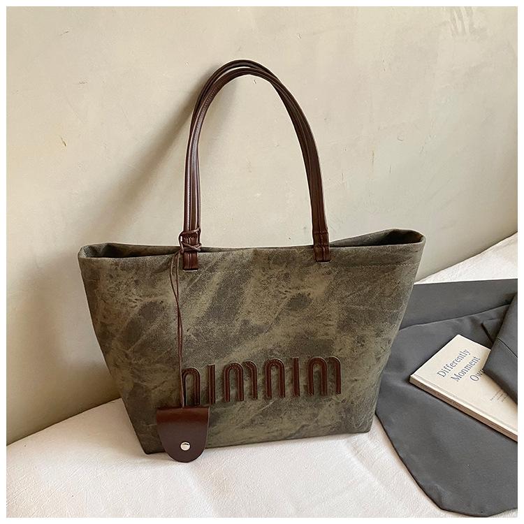 

High value large capacity bag women 2025 new casual fashion shoulder bag simple work commuter tote bag women чёрный