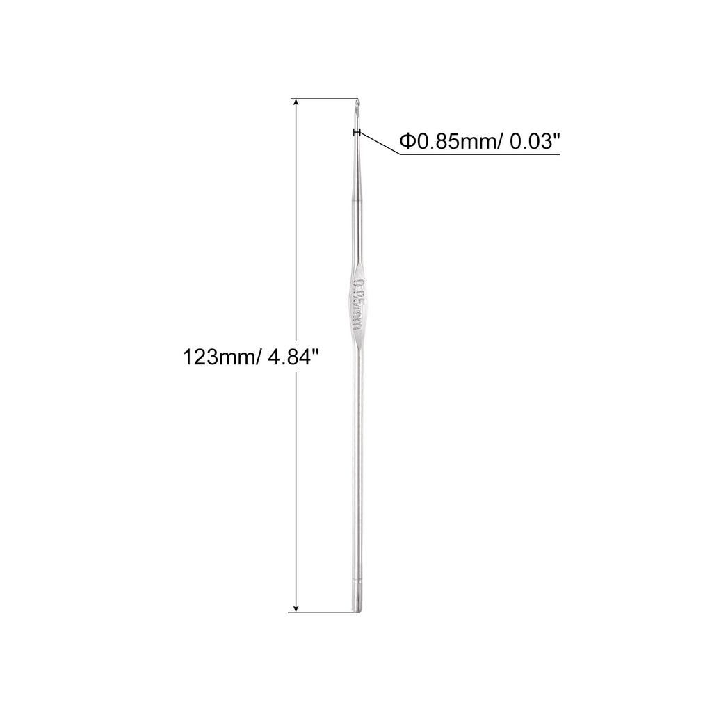 6pcs Stainless Steel Crochet Hook 0.5mm-3mm Knitting Needles for DIY Weave Sewing Tools Craft Yarn