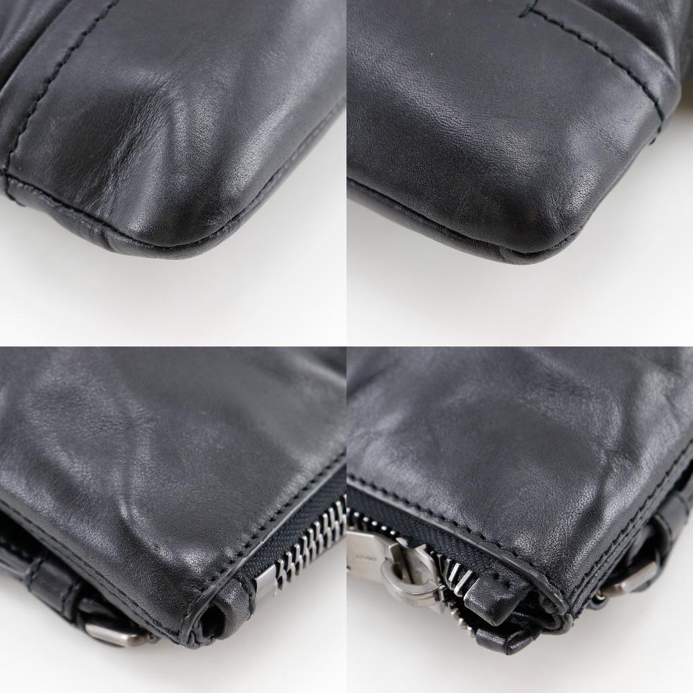 BALLY TAS Business bag 2WAYShoulder black leather mens Used