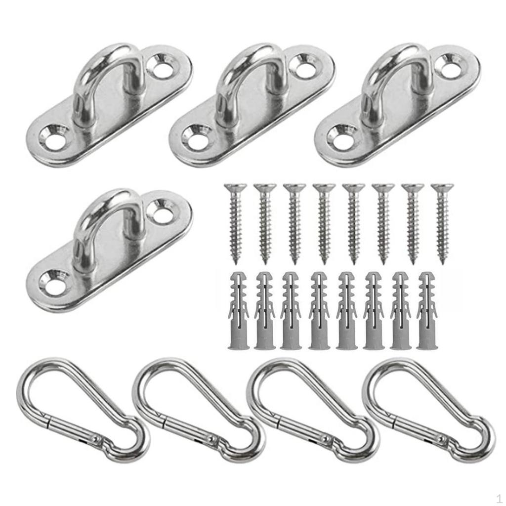 Pad Eye Plate Ceiling Hook Sturdy Hammock Mount Easy Install Portable Marine Hardware Staple