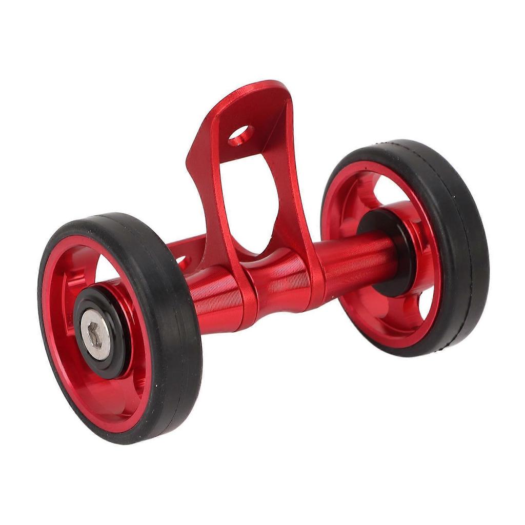 Bicycle Mudguard Easywheel Mudguard Rollers Wheels Double Wheel for for Brompton Folding Bike for DahonRed