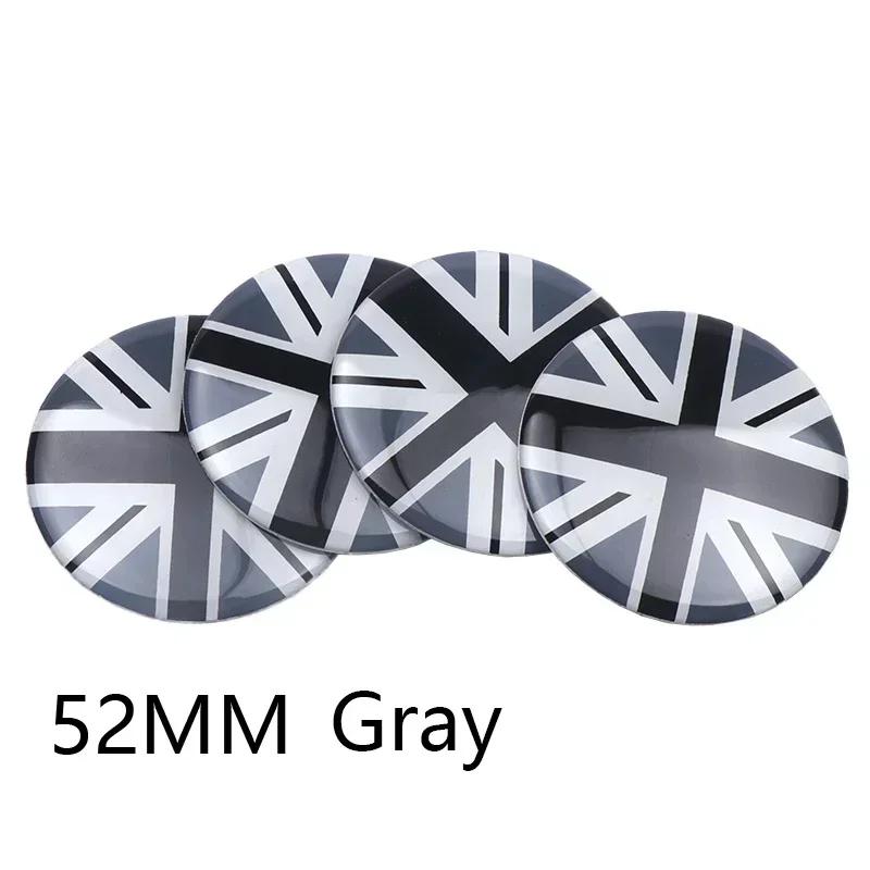 4Pcs 52MM Car Wheel Center Hub Stickers Logo for Mini Cooper JCW R50 R52 R53 R56 R57 R58 R60 MINI CLUBMAN COUNTRYMAN Accessories