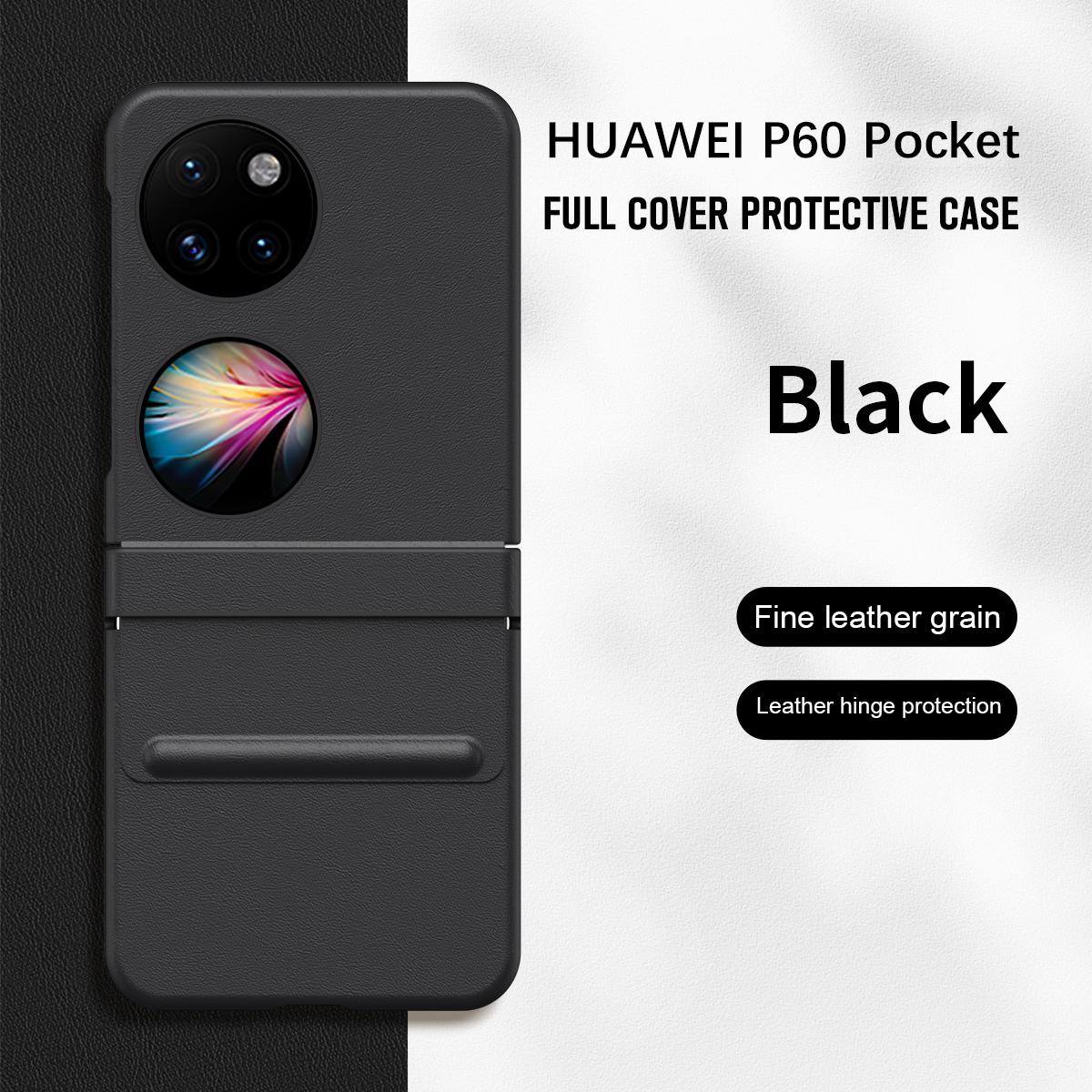 

Официальный кожаный чехол для Huawei P60 Pocket Case Ретро Деловой чехол для телефона Huawei P60 Pocket Cover Huawei P60 Pocket чёрный