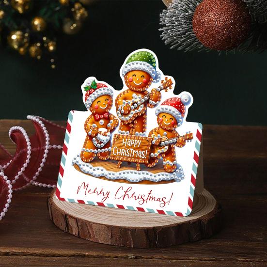 6 Pcs DIY Rhinestone Painting Birthday Gnome Greeting Card Kit 5D Rhinestone Art Birthday Cards for Adults Kids Anniversary Holiday Gifts