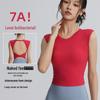 Women's Short Sleeve Backless Sports Top with Bra Pads - Quick Dry, Beautiful Back, Ideal for Pilates & Yoga.