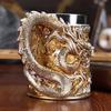 450ML Goldene Kupferdrachen Bier Harz Krug 304 Edelstahl Mittelalterliche Teetasse Kaffee Bierkrug Kupferfarbe Neu Party Bar