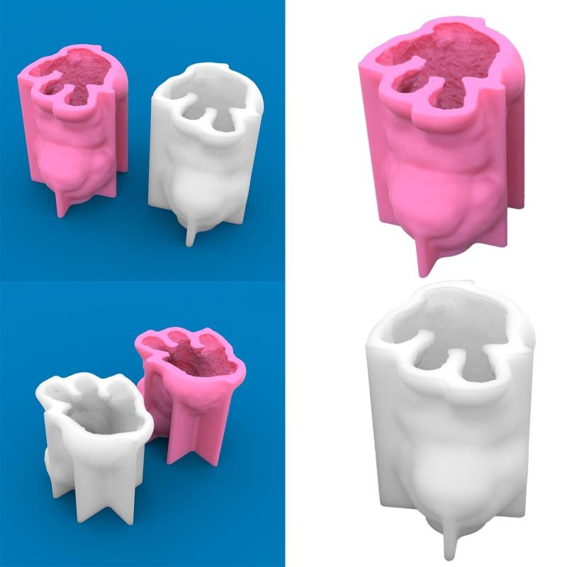 3D Large Dog Candle Silicone Mold for Handmade Desktop Decor Gypsum Epoxy Resin Aroma Candle Mould for Home Decoration
