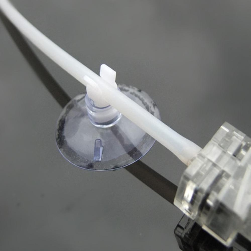 10pcs with Hook Aquarium Sucker Clear Air Hose Clamp Multifunctional Fish Tank Suction Cup  Hose