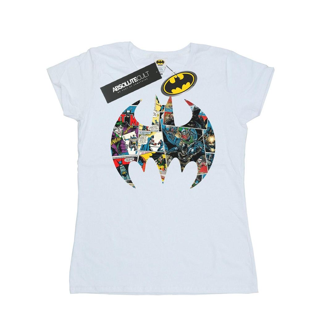 DC Comics Womens/Ladies Batman Comic Book Logo Cotton T-Shirt
