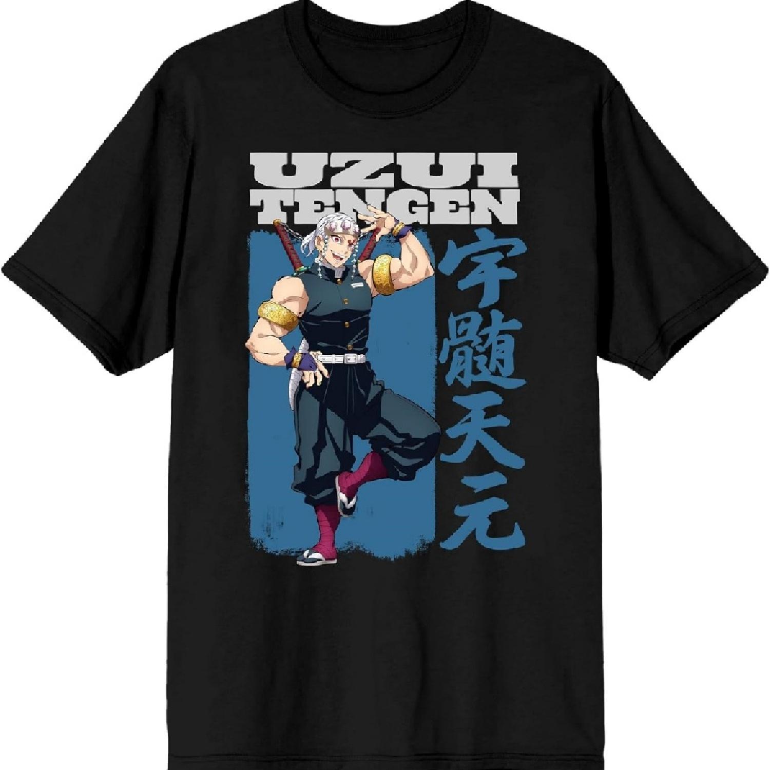 

Demon Slayer Uzui Tengen Crew Neck Short Sleeve Men s Black T-Shirt S