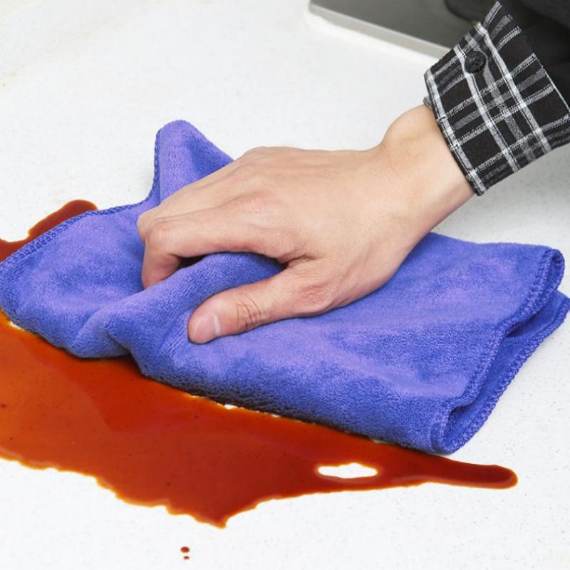 5/10Pcs Multicolor Microfiber Cleaning Cloth Absorbent Reusable Dishwashing Towel For Kitchen Bathroom Car Use