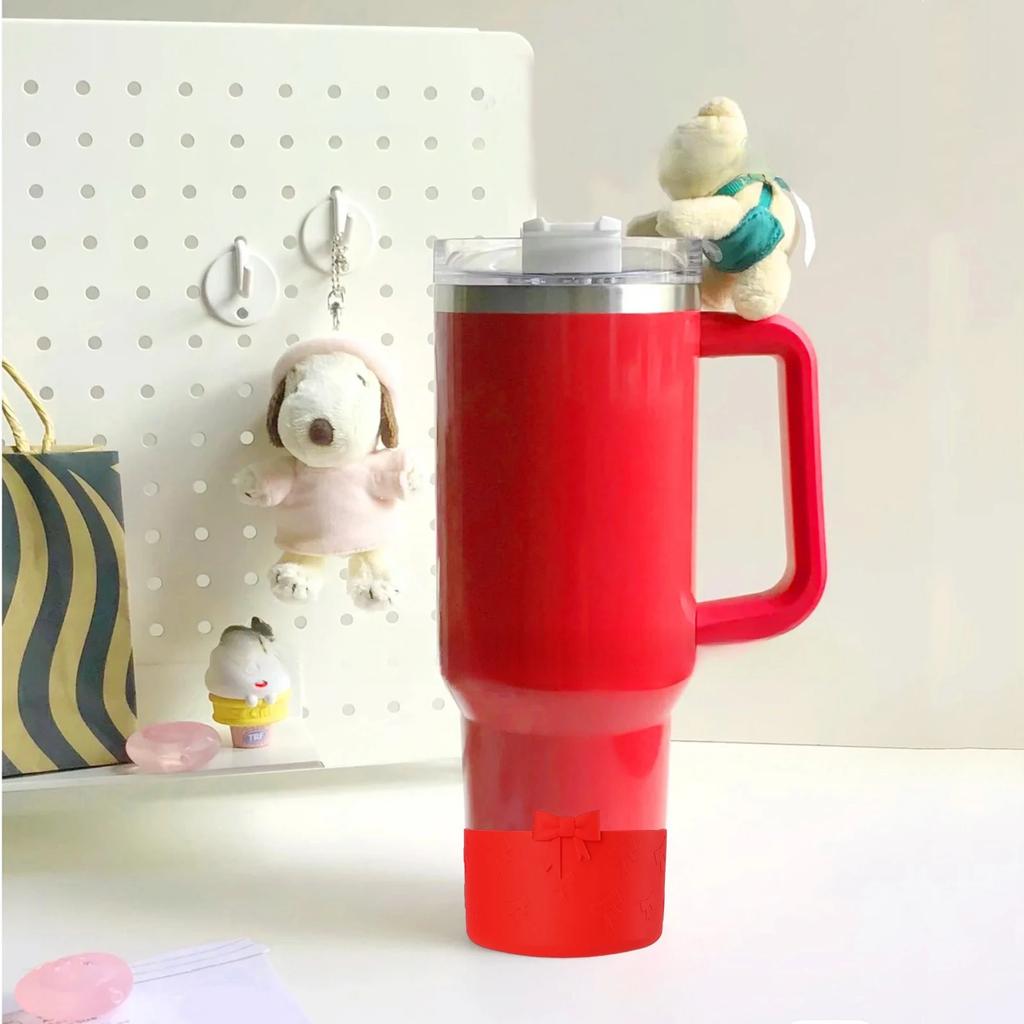 Silicone Cup Boot for Stanley 40oz Tumbler Water Bottle Protective Bottom Sleeves 12-40oz Cup Universal Cup Cover Base
