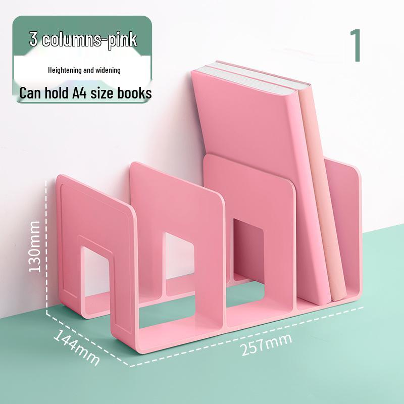 Huajie Acrylic Book Stand & Divider: Desktop Bookshelf & Storage Rack