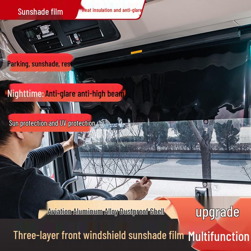2026 Dual-Use Retractable Truck Sunshade: Thickened Heat Insulation Windshield Film