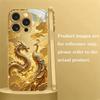 Golden Dragon Phoenix Print Gold Metallic Paint Glass Phone Case For iPhone 17 16 15 14 13 12 11 Pro Max Plus 17 Air 16E Cover