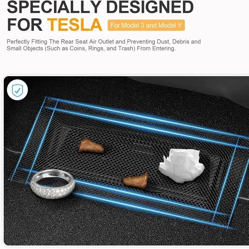 Air Outlet Cover For Tesla Model 3 Y Under Seat Anti-Blocking Dust Protective Net Car Styling Interior Modification Accessories