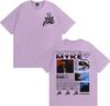 Rapper Myke Towers Graphic Printed T-shirts for Men Harajuku Hip Hop Oversized T Shirt Unisex Summer Cotton Short Sleeve T-shirt