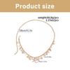 Gold Tone Waist Chain Fashionable Belly Chain with Sea Star and Faux Pearls Design for Ocean Charm Style