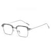 Modern Clear Blue Light Glasses With Metal Frame For Home Office And Commuting Use