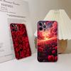 Red Roses Flowers Phone Case Silicone Soft For Iphone 16 15 14 13 12 11 Pro Mini XS MAX Plus X Cover
