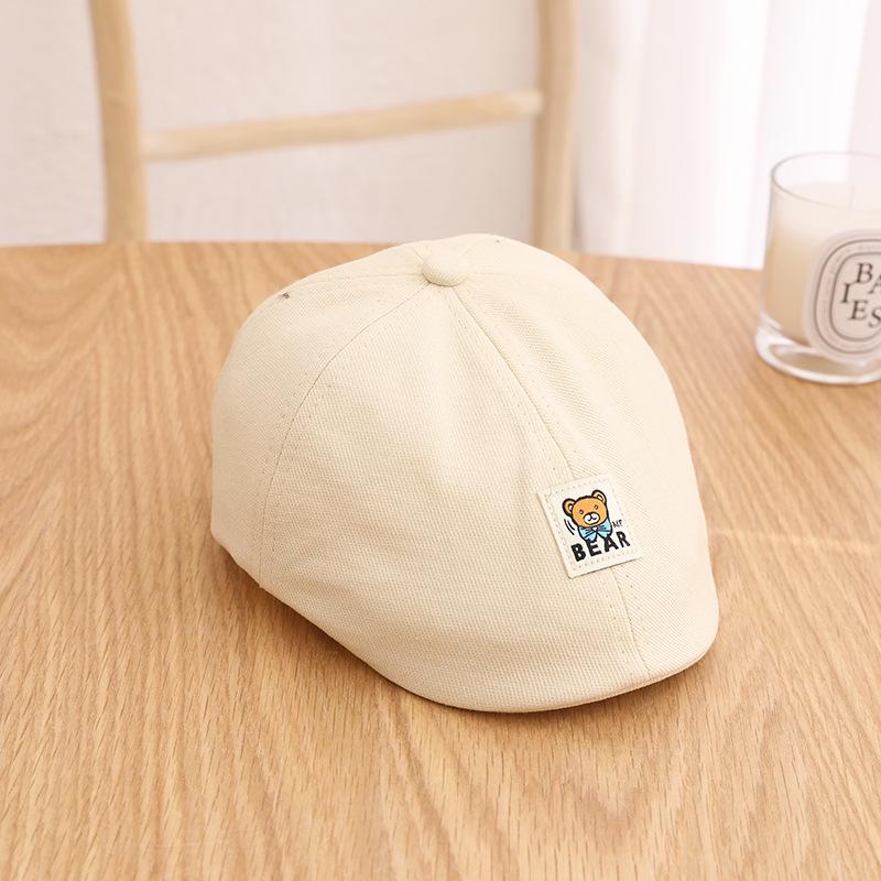 Benhui Baskenmütze mit Cartoon-Bär und Entenschnabel für Kinder im Alter von 1–3 Jahren – modische Mütze für Jungen und Mädchen