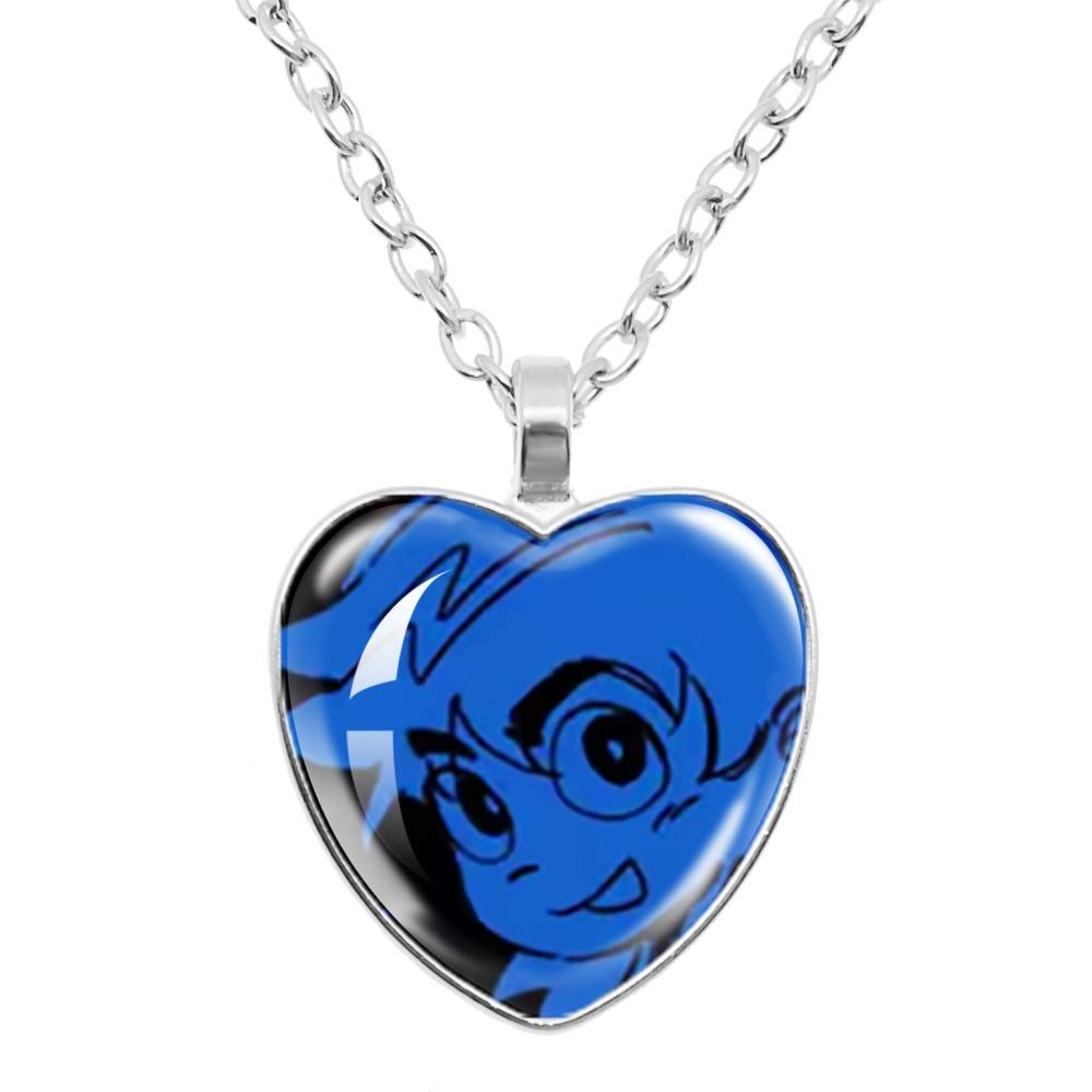 

Anime Scott Pilgrim Necklace Cartoon Character Figure Wallace Ramona Heart Shape Pendant Necklace Accessories Gifts