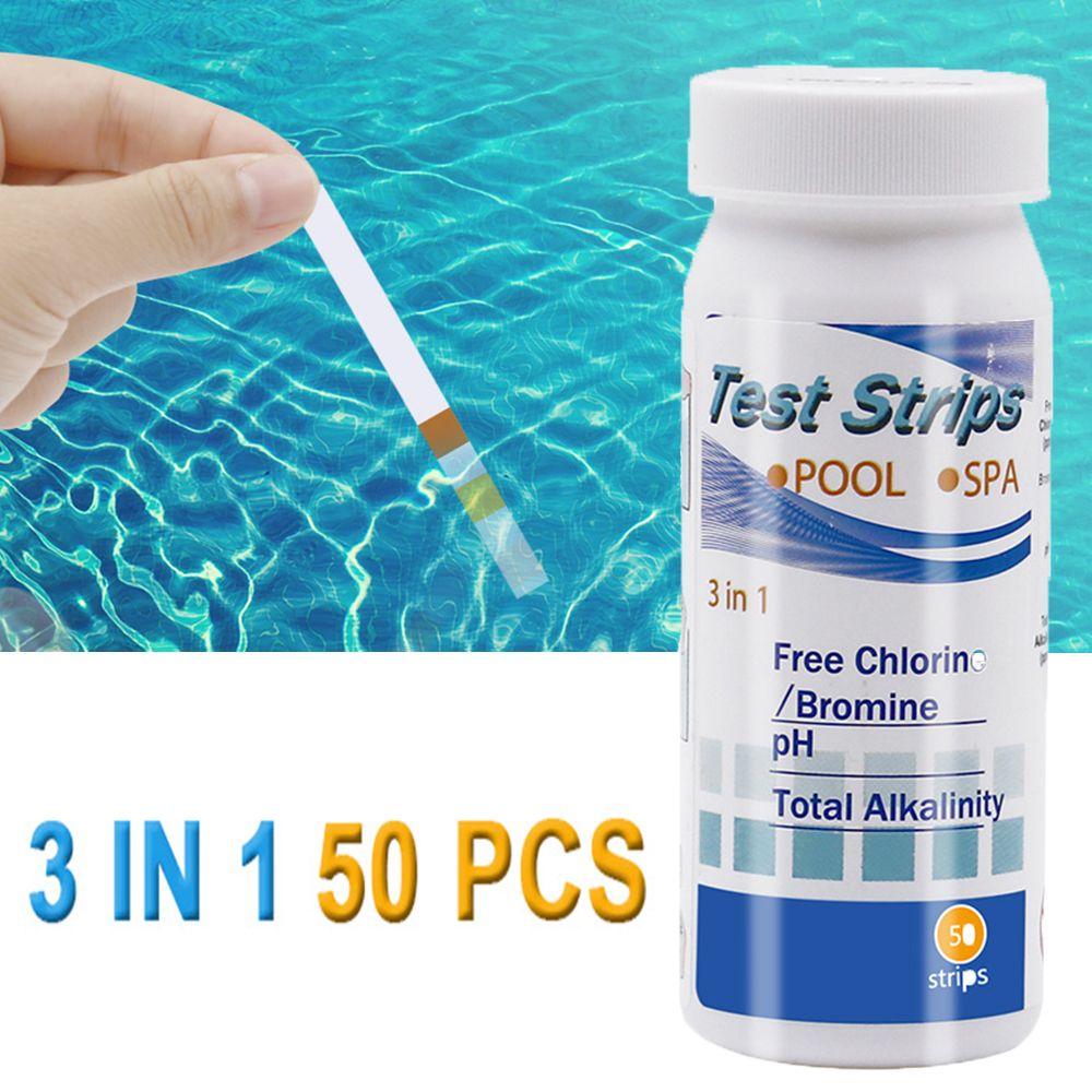 

50 шт. тест-полосок для определения значения pH в бассейне 3 в 1 тест-бумага для проверки воды
