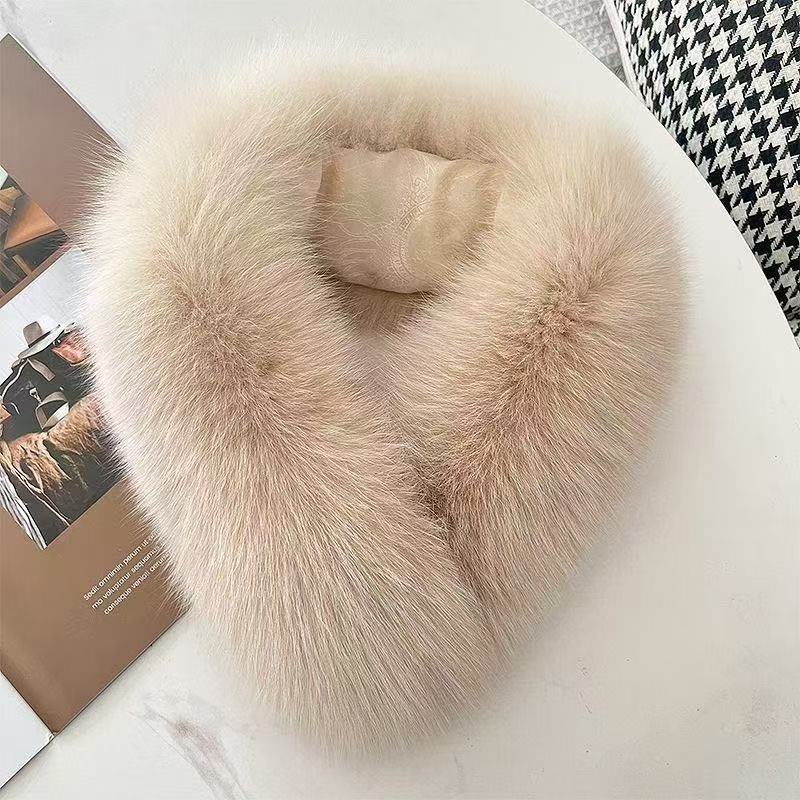 Culoare Solidă Lată Caldă Clip Cataramă Eșarfă Femei Iarnă Blană Faux Gât