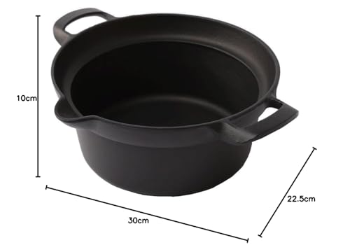 Nanbu Iron Craft Deep Fryer, 22cm, Iron, Made In Japan, 1.8L, Black, IC-011