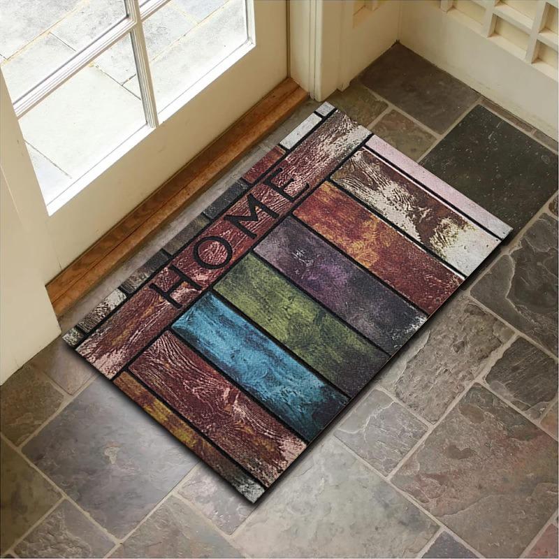 Patterned Tile Series Floor Mat - Minimalist Decorative Rug for Entrance Kitchen Bathroom Contemporary Home Decoration Beautiful