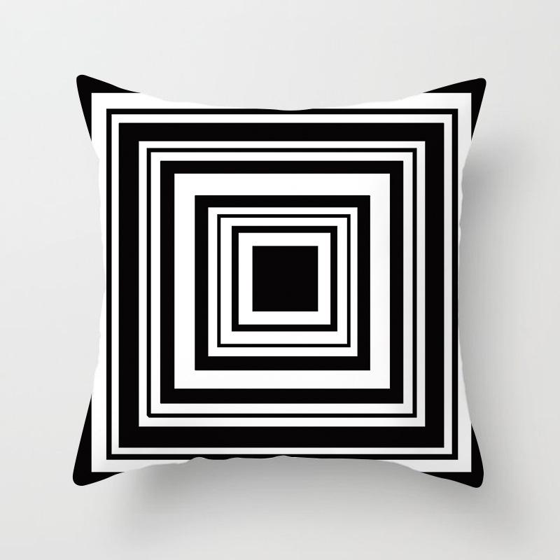 New Black And White Geometric Portrait Pillow Cover Home Sofa Office Pillow Cushion Cover Premium Durable Quality